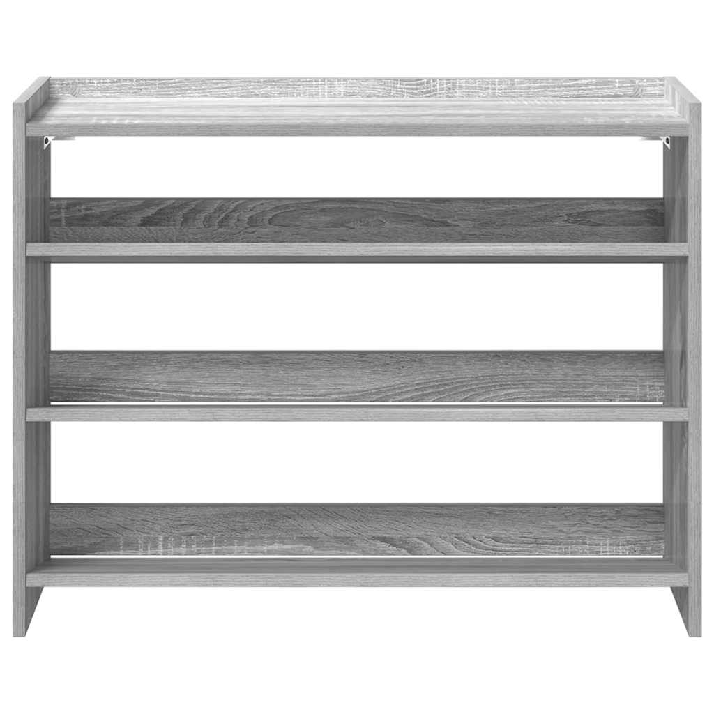 Étagère à chaussures sonoma gris 80x25x62 cm bois d'ingénierie - XIOS