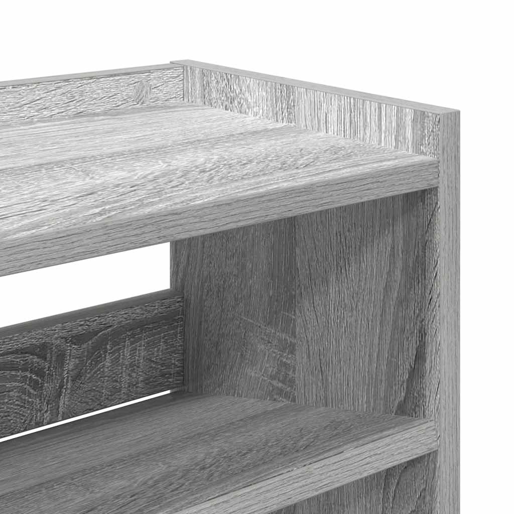 Étagère à chaussures sonoma gris 80x25x62 cm bois d'ingénierie - XIOS