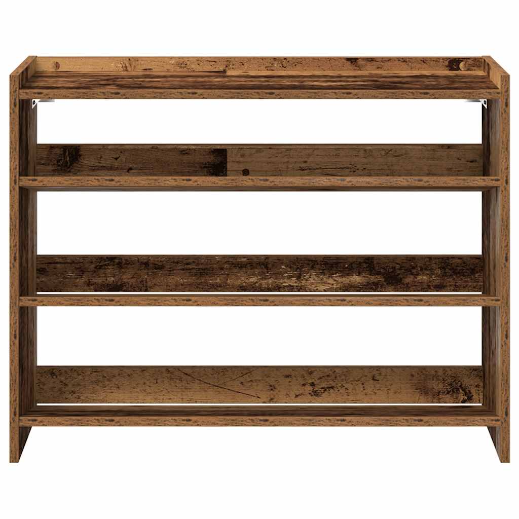 Étagère à chaussures vieux bois 80x25x62 cm bois d'ingénierie - XIOS