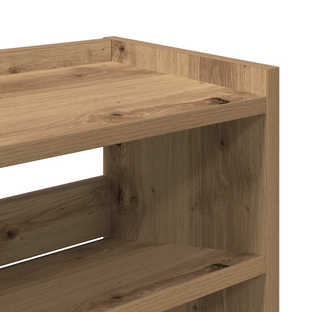 Étagère à chaussures chêne artisanal 80x25x62cm bois ingénierie - XIOS