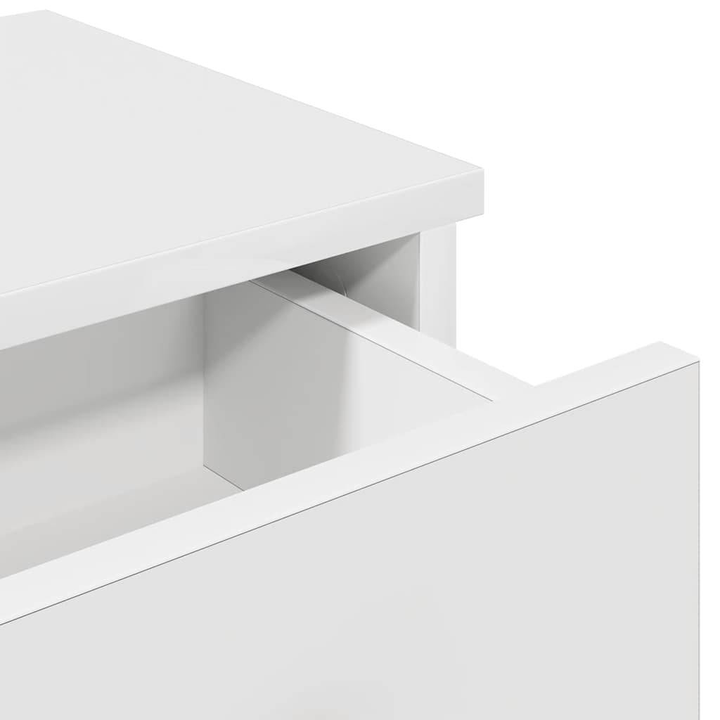 Étagère murale avec tiroirs blanc 60x28x15 cm bois d'ingénierie - XIOS