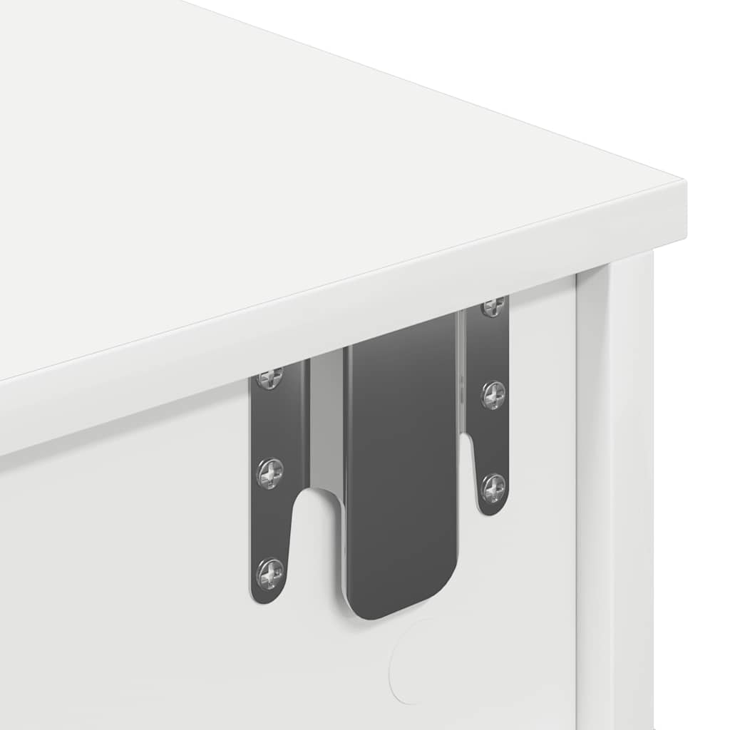 Étagère murale avec tiroirs blanc 60x28x15 cm bois d'ingénierie - XIOS