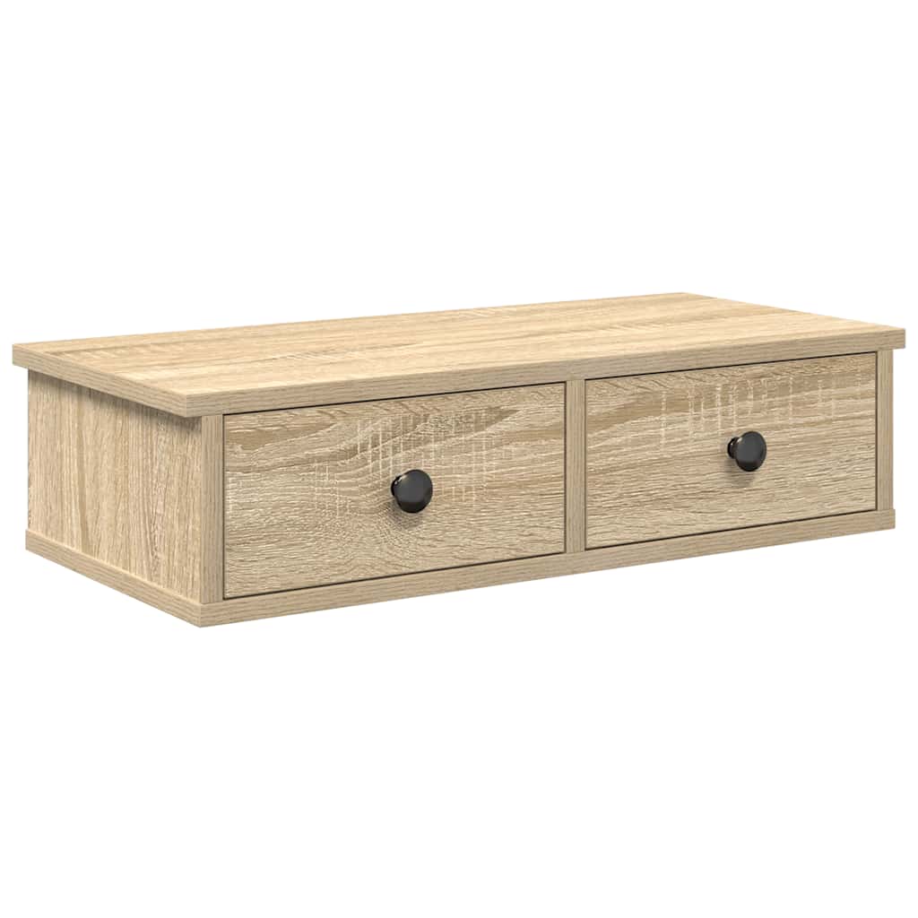 Étagère murale avec tiroirs chêne sonoma bois d'ingénierie - XIOS