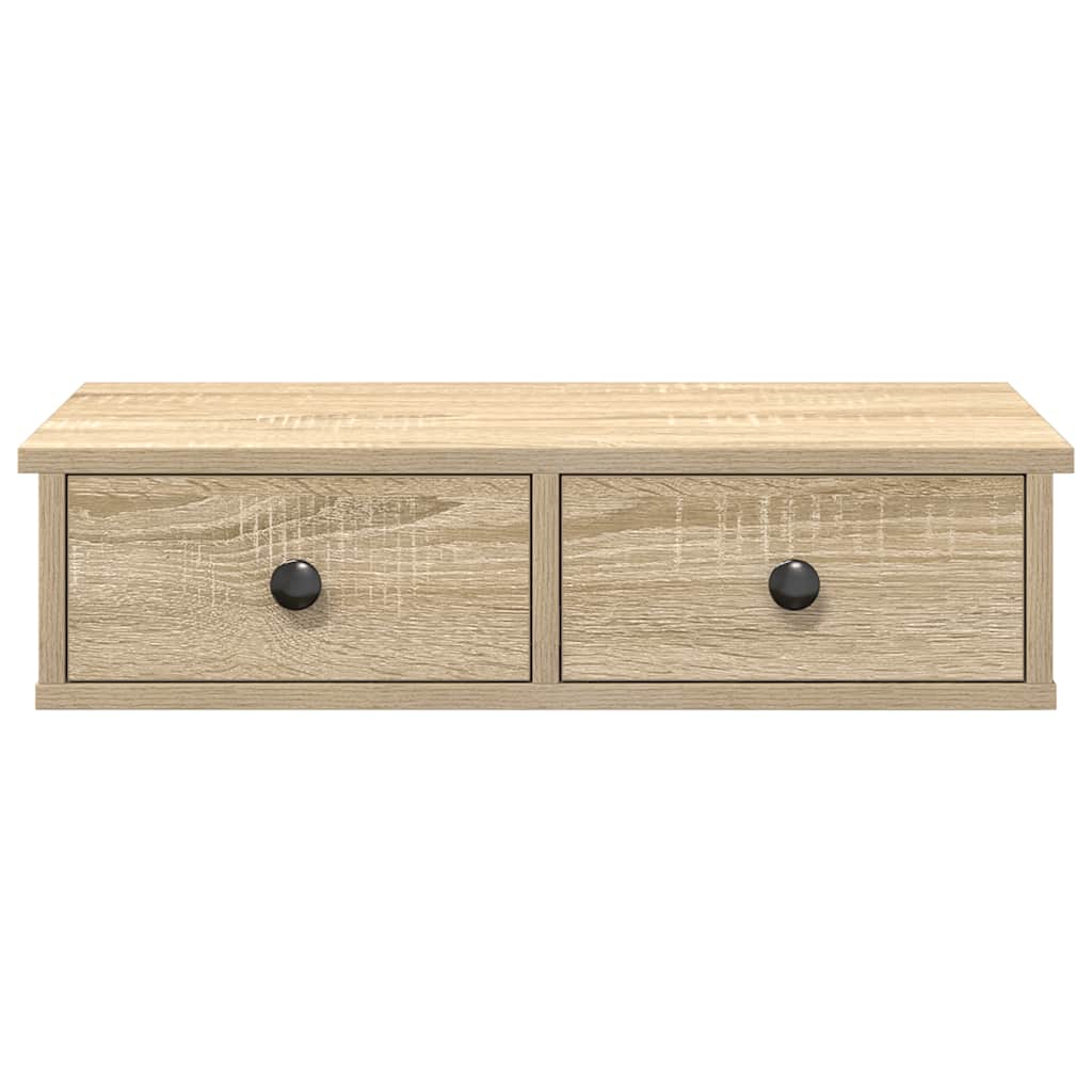 Étagère murale avec tiroirs chêne sonoma bois d'ingénierie - XIOS