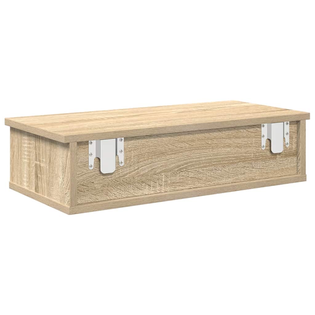 Étagère murale avec tiroirs chêne sonoma bois d'ingénierie - XIOS