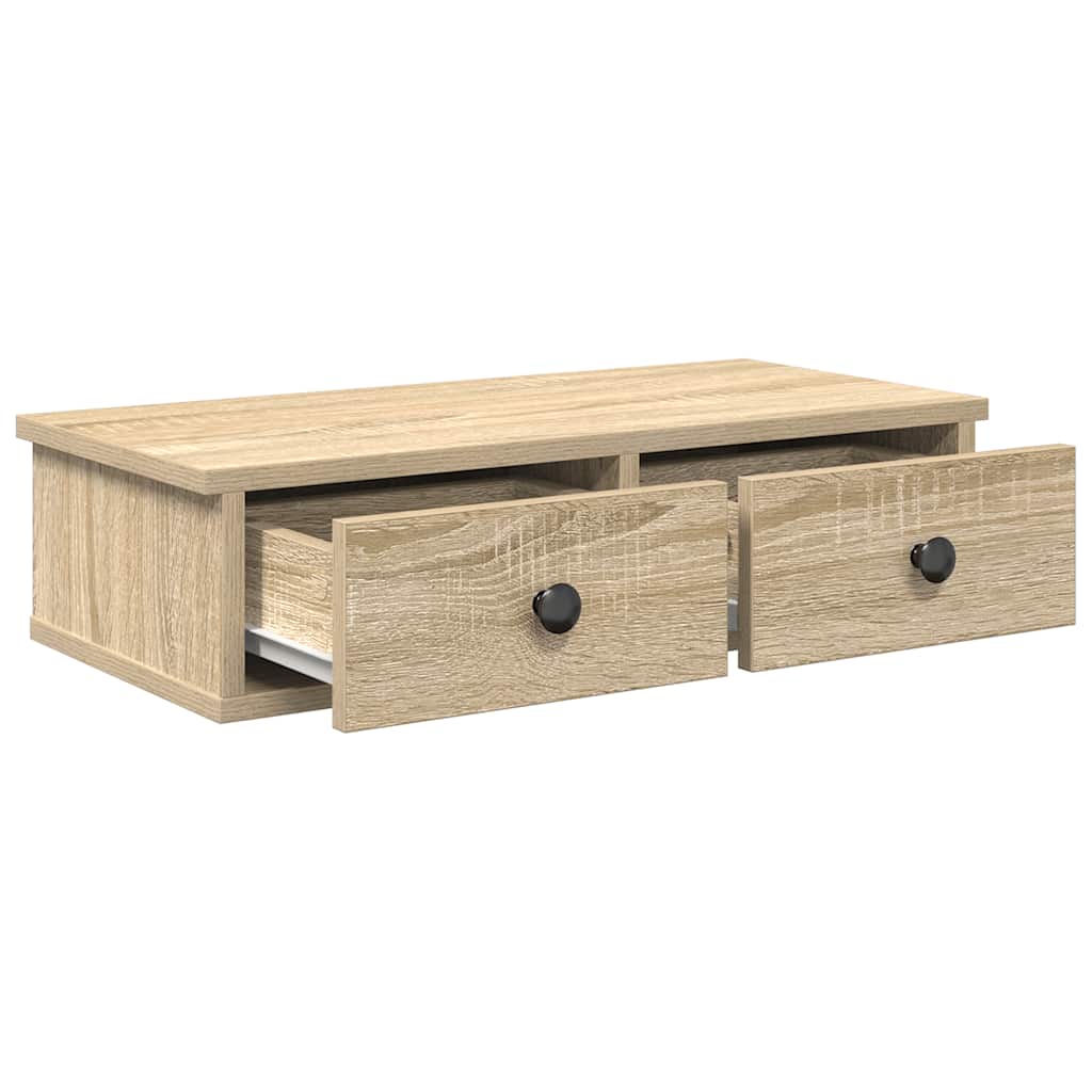 Étagère murale avec tiroirs chêne sonoma bois d'ingénierie - XIOS
