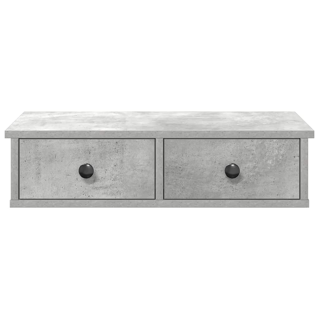 Étagère murale avec tiroirs gris béton bois d'ingénierie - XIOS