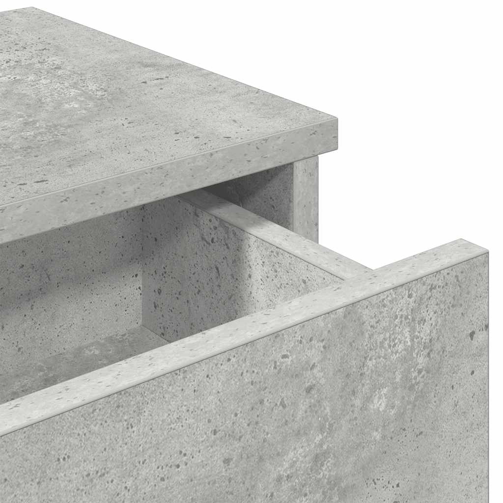 Étagère murale avec tiroirs gris béton bois d'ingénierie - XIOS