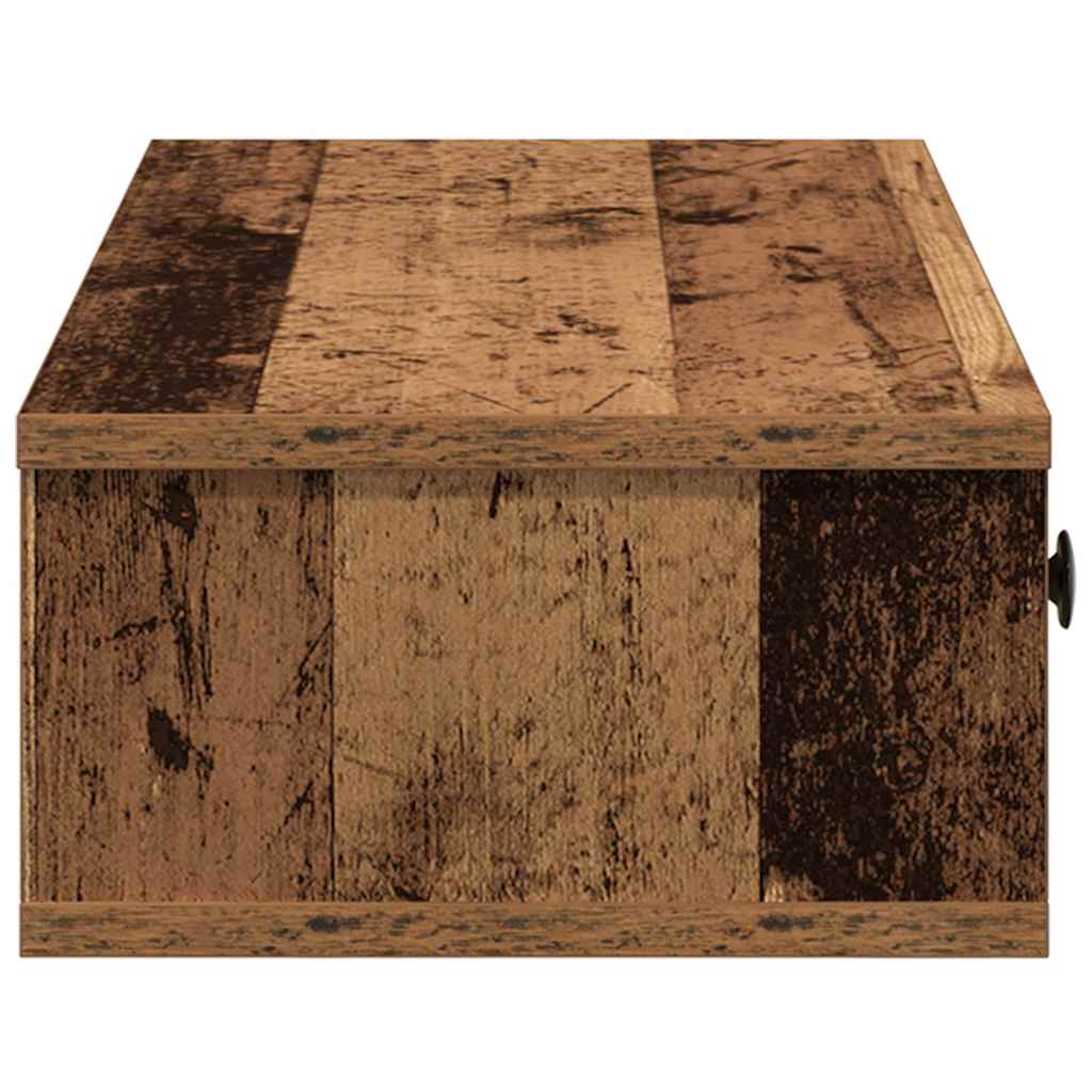 Étagère murale avec tiroirs vieux bois bois d'ingénierie - XIOS