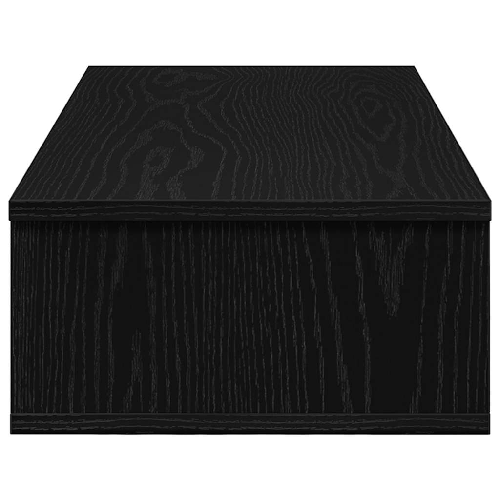 Étagère murale avec tiroirs noir 80x31x17 cm bois d'ingénierie - XIOS