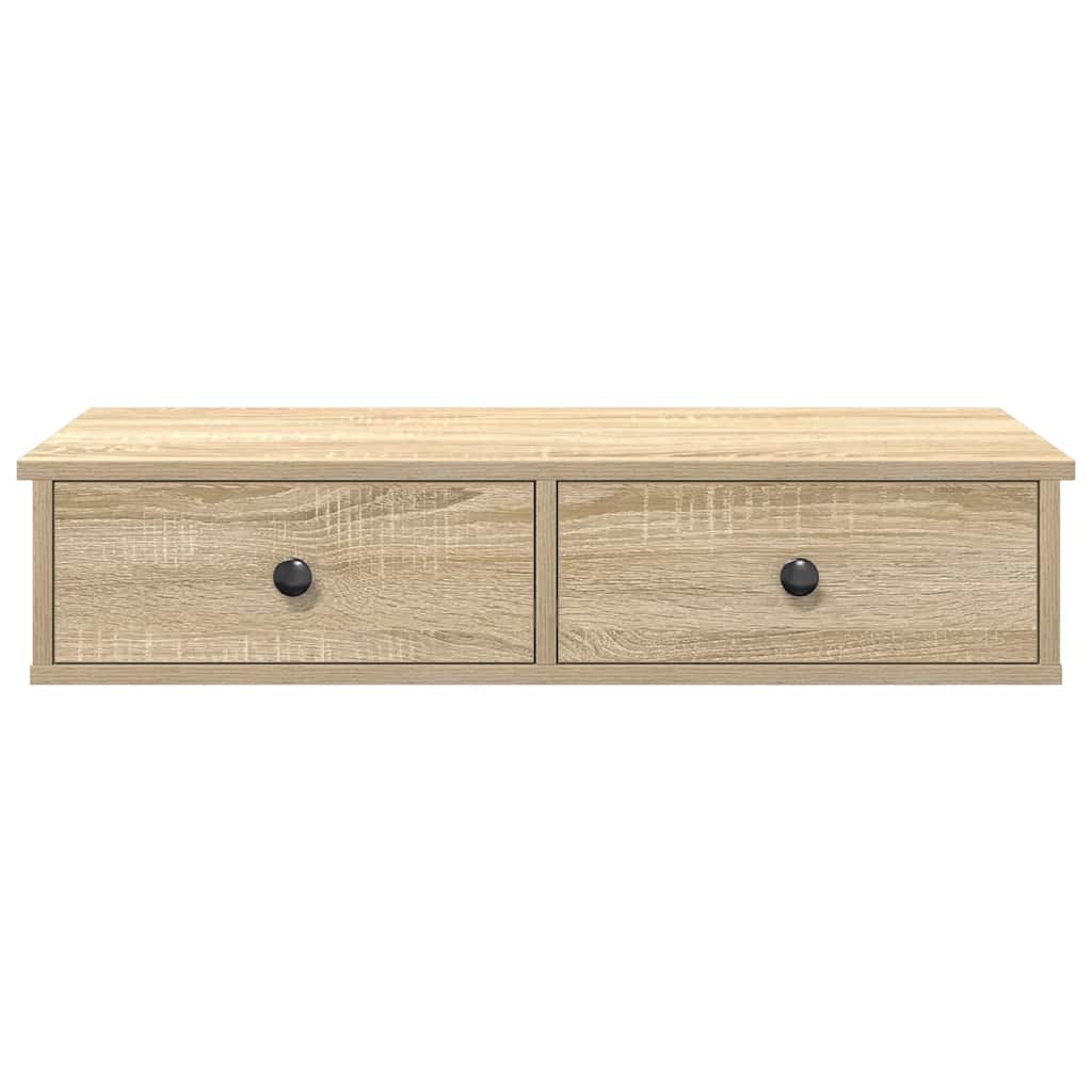 Étagère murale avec tiroirs chêne sonoma bois d'ingénierie - XIOS