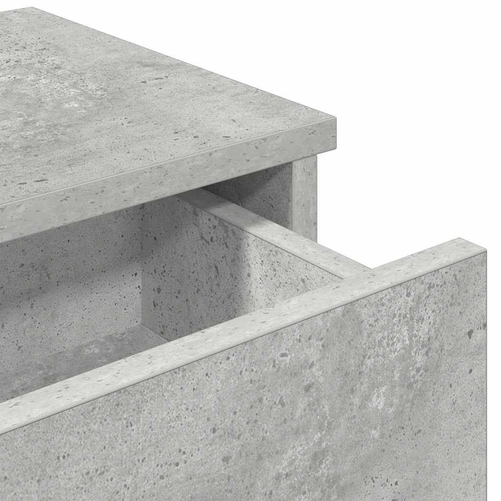 Étagère murale avec tiroirs gris béton bois d'ingénierie - XIOS