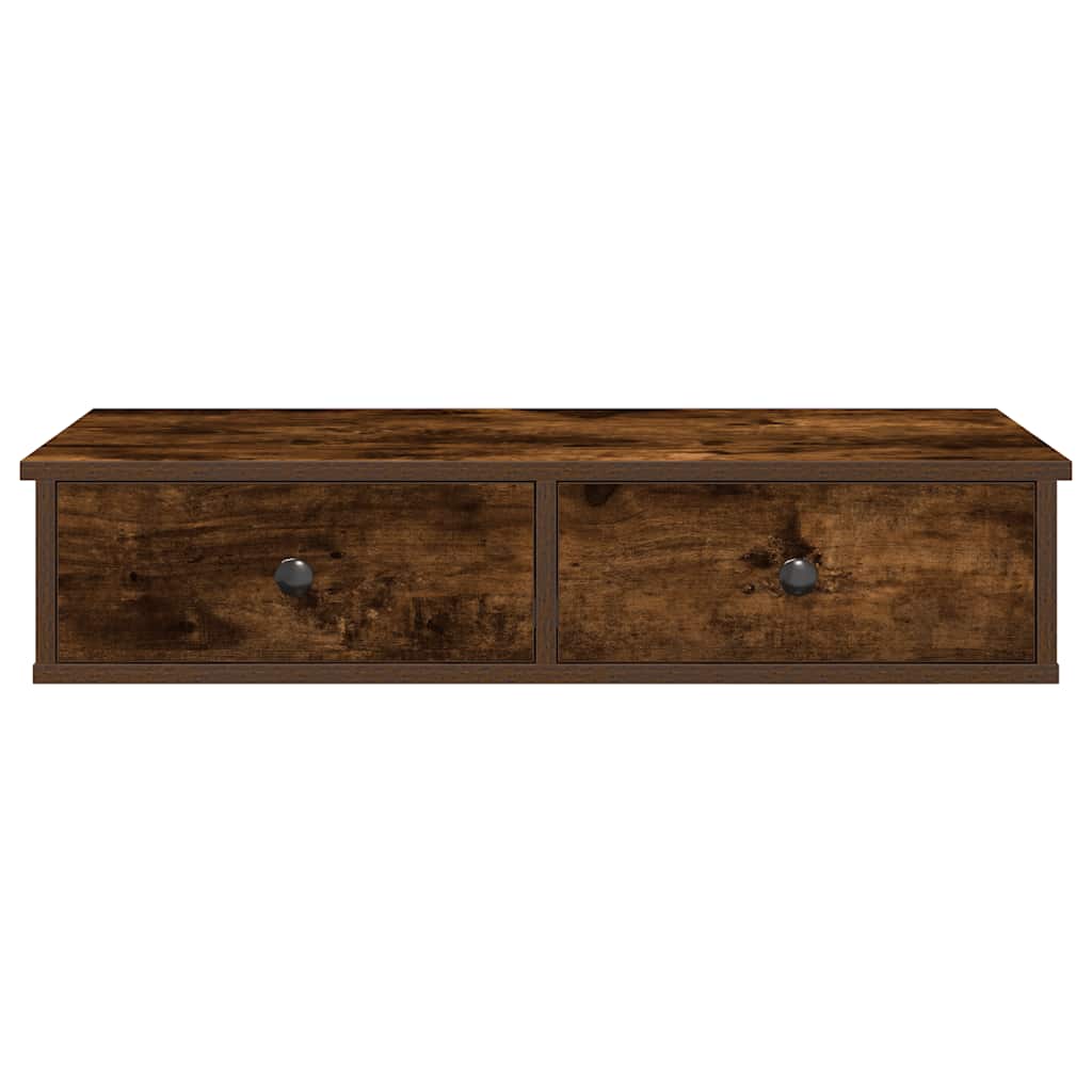 Étagère murale avec tiroirs chêne fumé bois d'ingénierie - XIOS