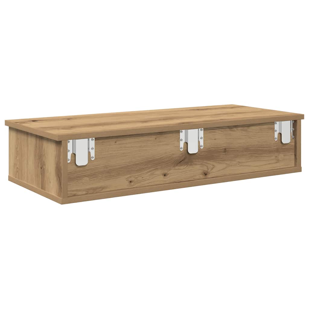 Étagère murale avec tiroirs chêne artisanal bois d'ingénierie - XIOS