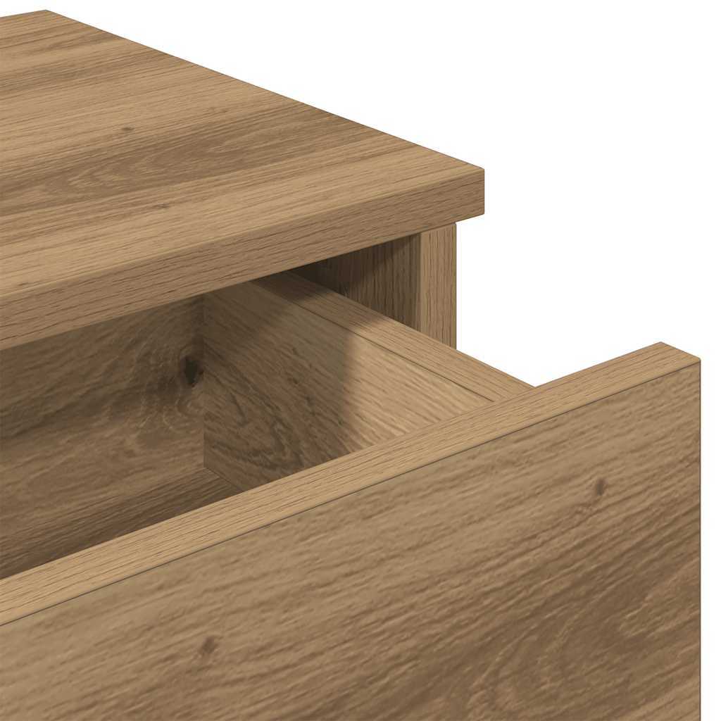 Étagère murale avec tiroirs chêne artisanal bois d'ingénierie - XIOS