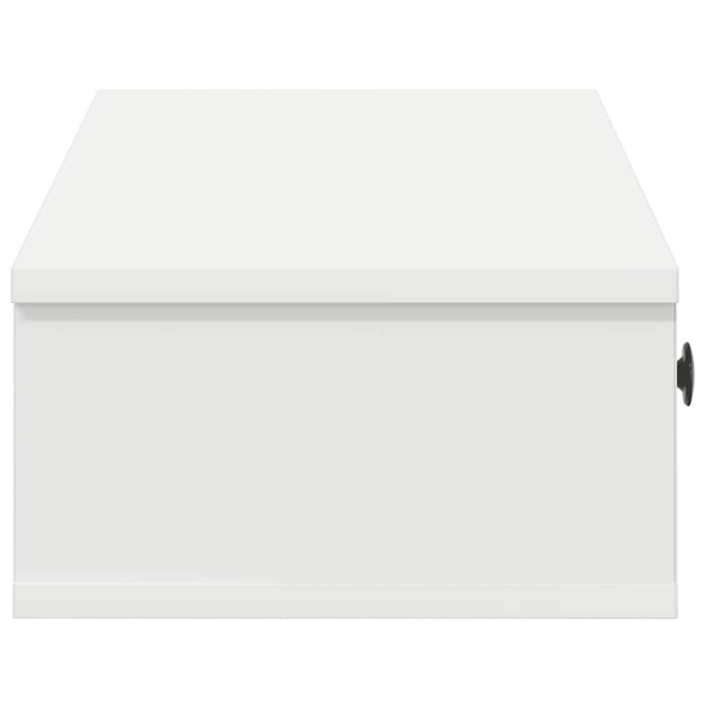 Étagère murale et tiroirs blanc 100x37,5x19cm bois d'ingénierie - XIOS