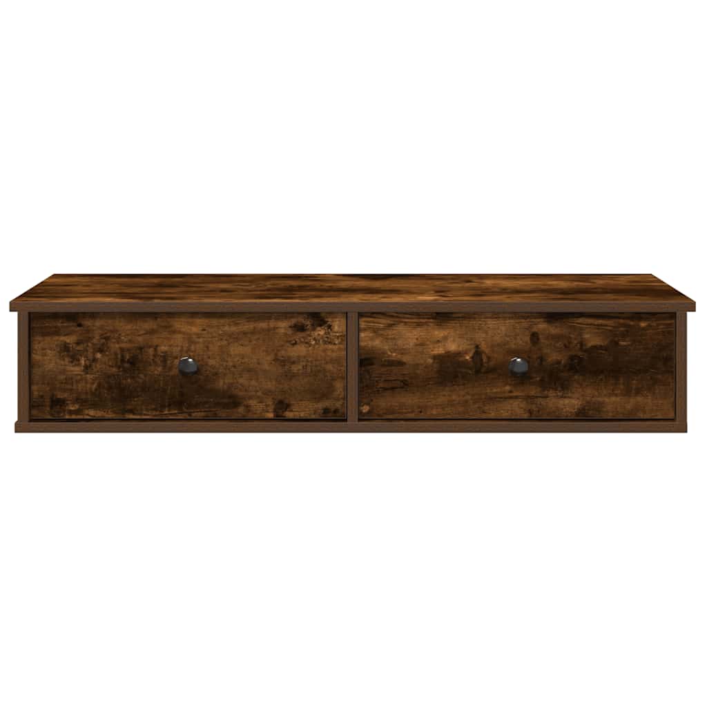 Étagère murale avec tiroirs chêne fumé bois d'ingénierie - XIOS