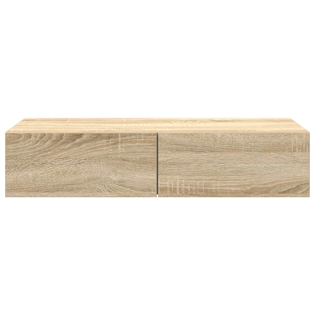 Étagère murale avec tiroirs chêne sonoma bois d'ingénierie - XIOS