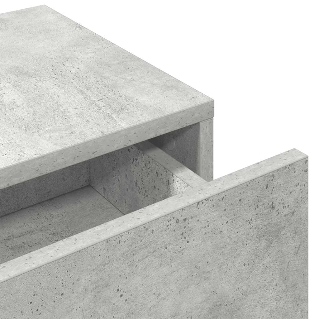 Étagère murale avec tiroirs gris béton bois d'ingénierie - XIOS