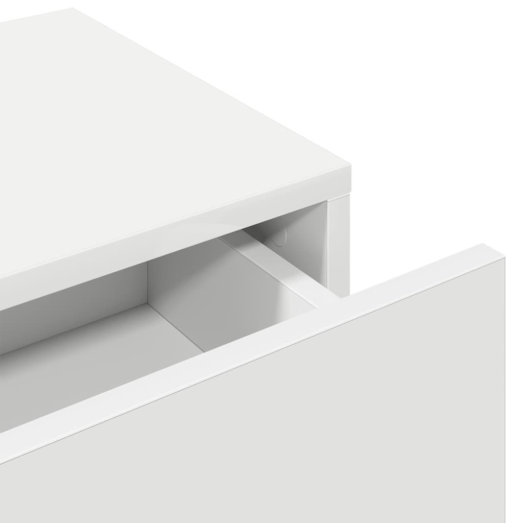 Étagère murale avec tiroirs blanc 100x36x19cm bois d'ingénierie - XIOS