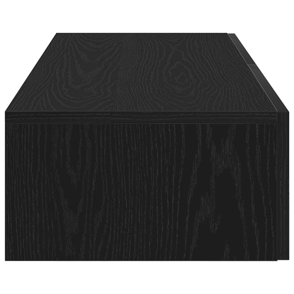 Étagère murale avec tiroirs noir 100x36x19 cm bois d'ingénierie - XIOS