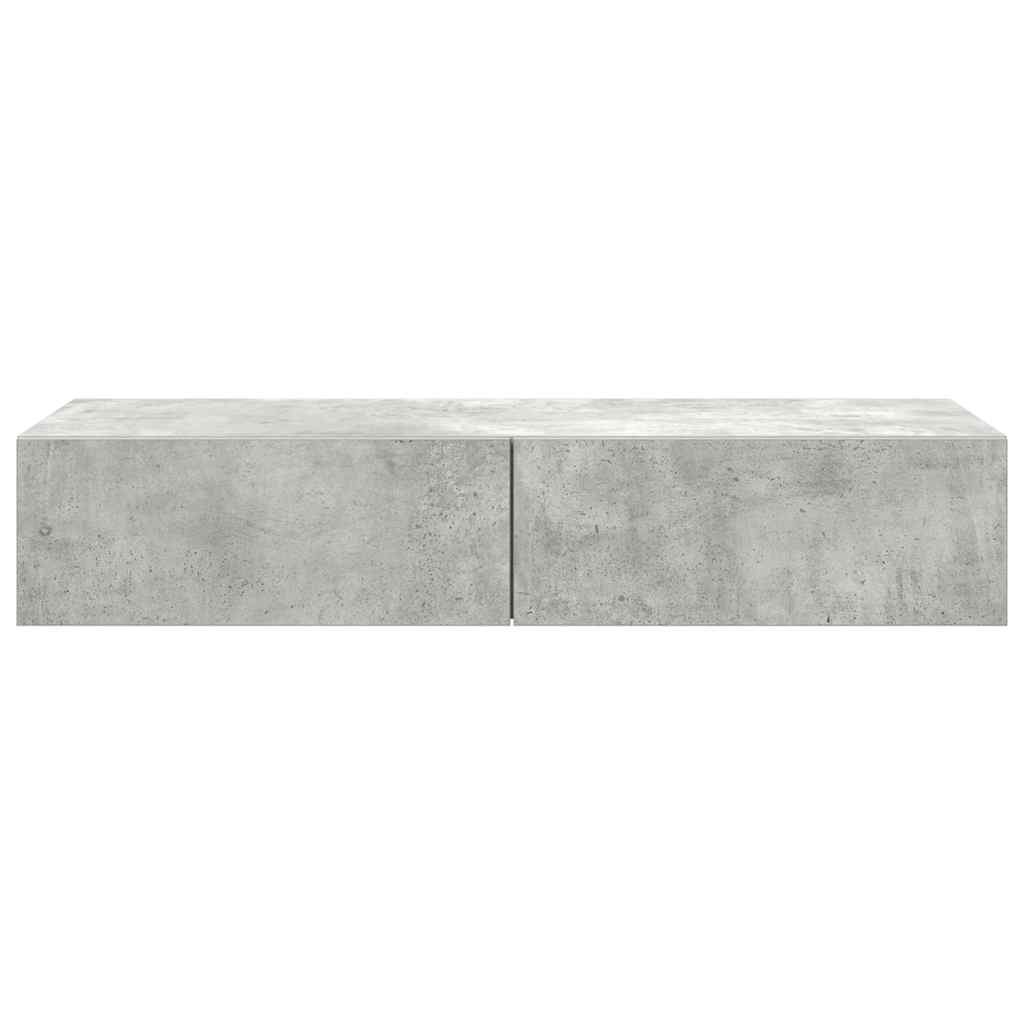 Étagère murale avec tiroirs gris béton bois d'ingénierie - XIOS