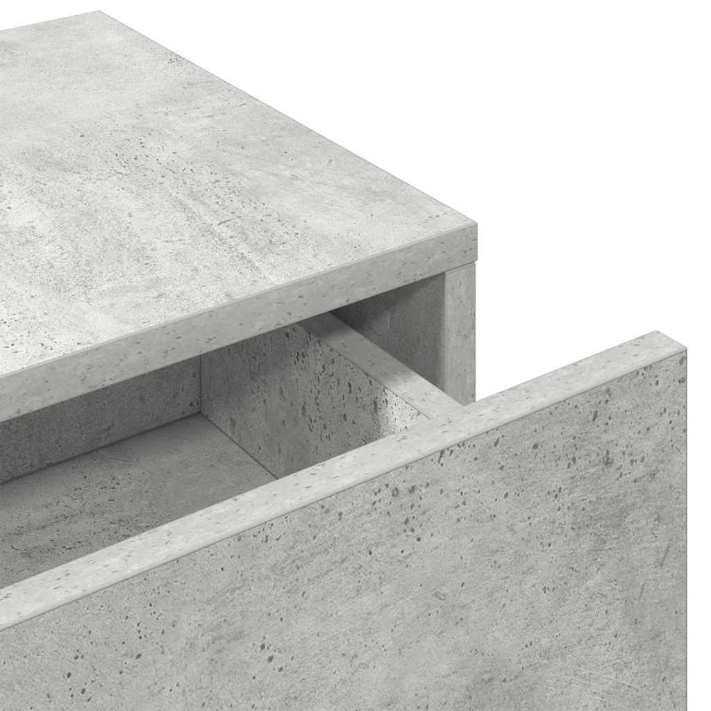 Étagère murale avec tiroirs gris béton bois d'ingénierie - XIOS