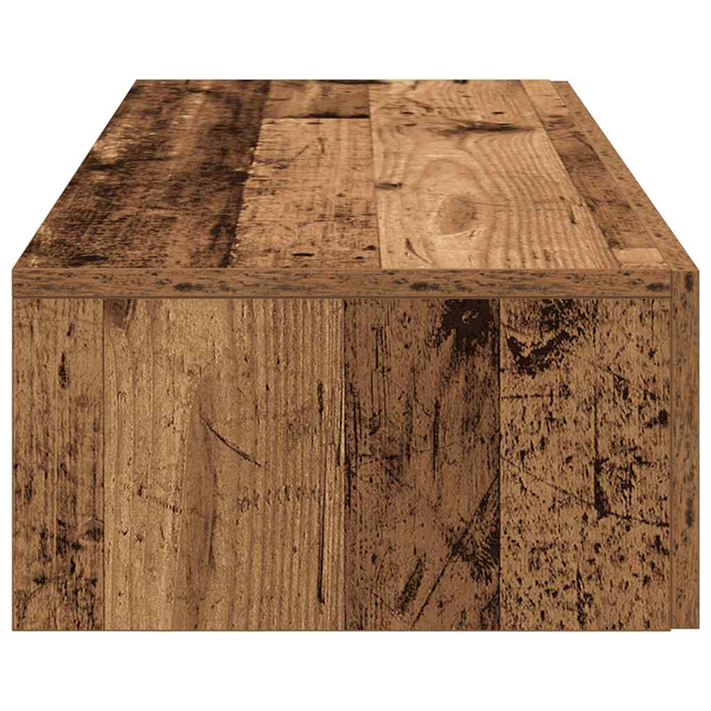 Étagère murale avec tiroirs vieux bois bois d'ingénierie - XIOS