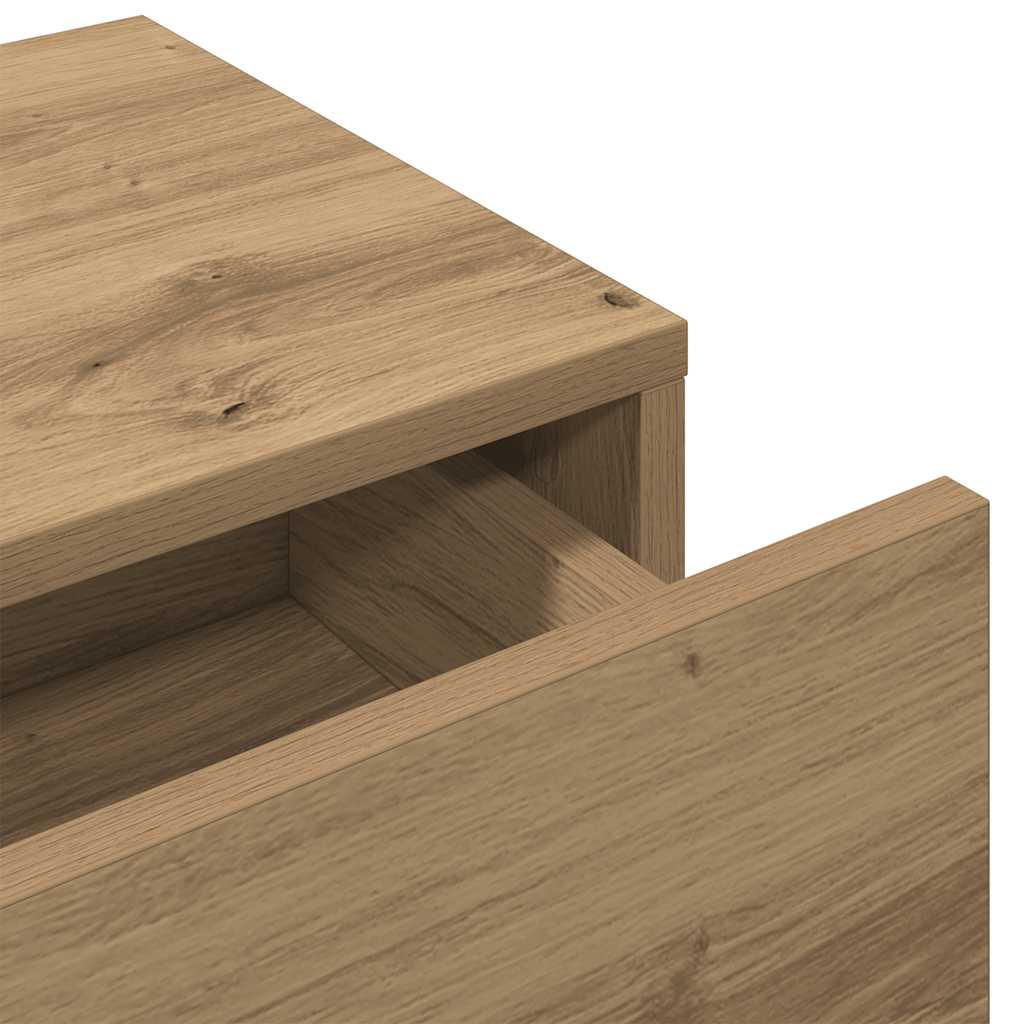 Étagère murale avec tiroirs chêne artisanal bois d'ingénierie - XIOS