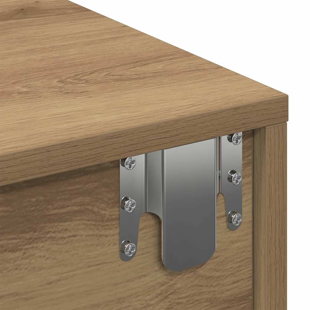 Étagère murale avec tiroirs chêne artisanal bois d'ingénierie - XIOS