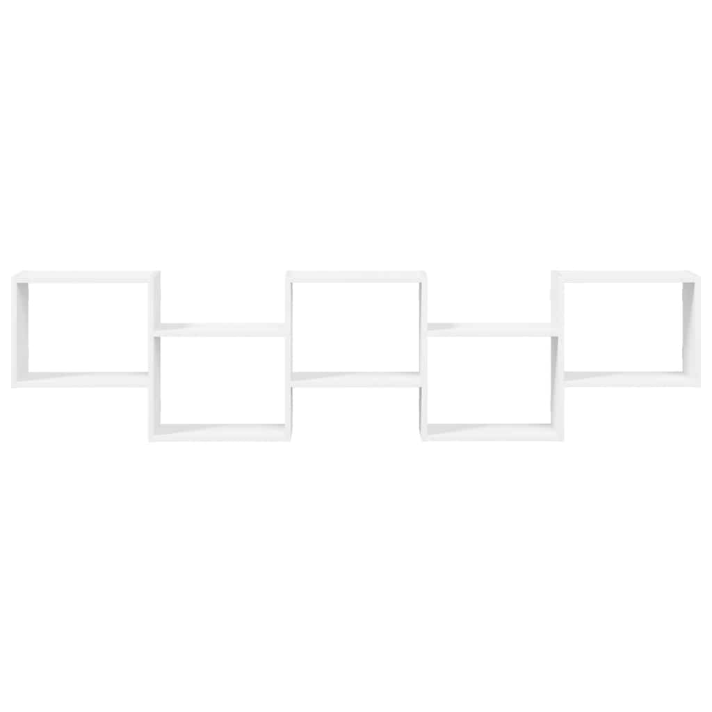 Étagère cube murale 5 compartiments blanc bois d'ingénierie - XIOS