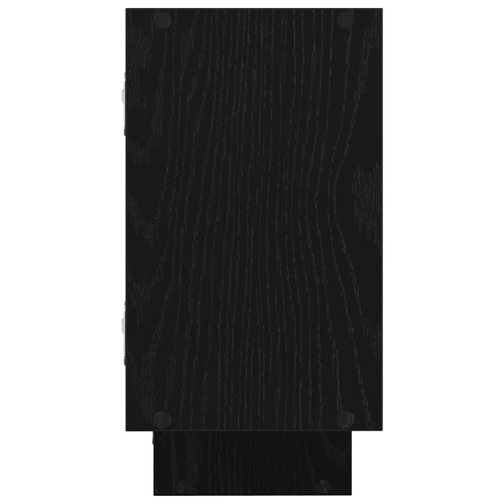 Étagère cube murale 5 compartiments noir bois d'ingénierie - XIOS
