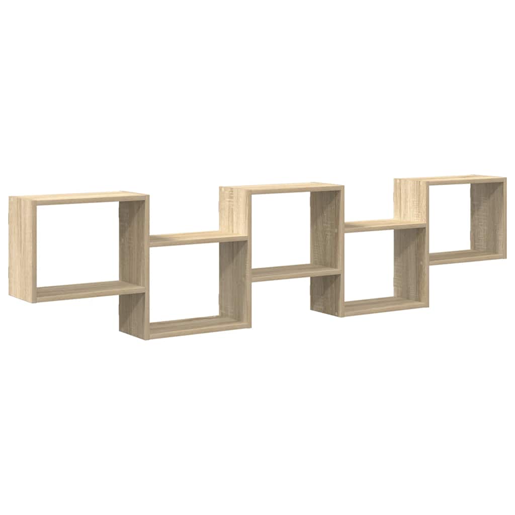 Étagère cube murale 5 compartiments chêne sonoma - XIOS