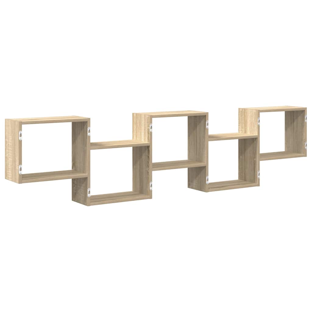 Étagère cube murale 5 compartiments chêne sonoma - XIOS