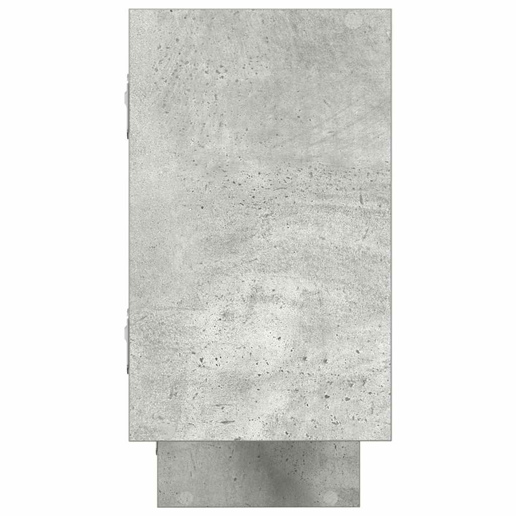 Étagère cube murale 5 compartiments gris béton bois ingénierie - XIOS