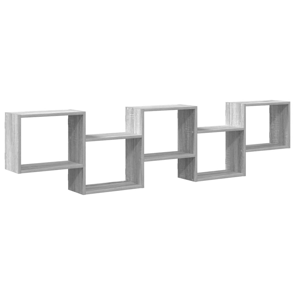 Étagère cube murale 5 compartiments sonoma gris - XIOS
