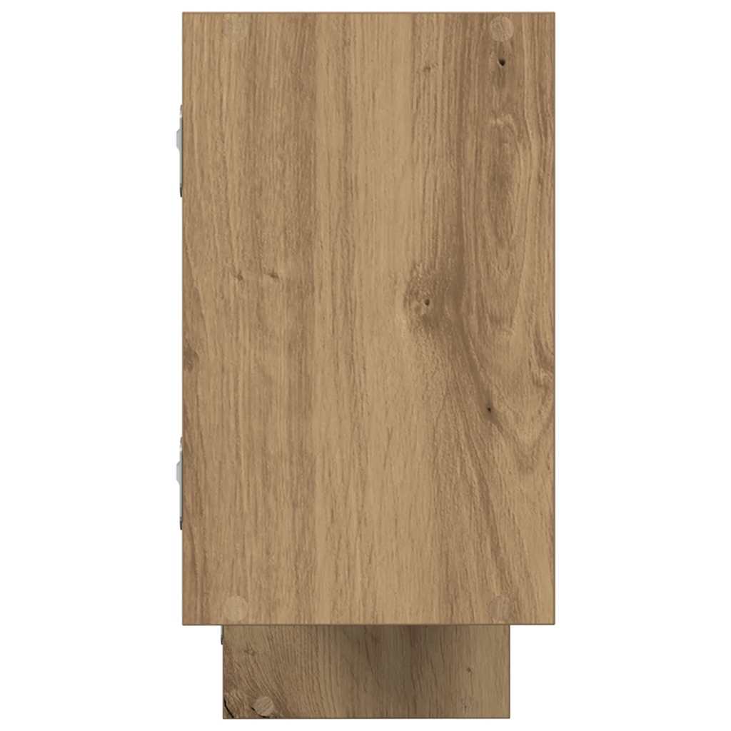Étagère cube murale 5 compartiments chêne artisanal - XIOS