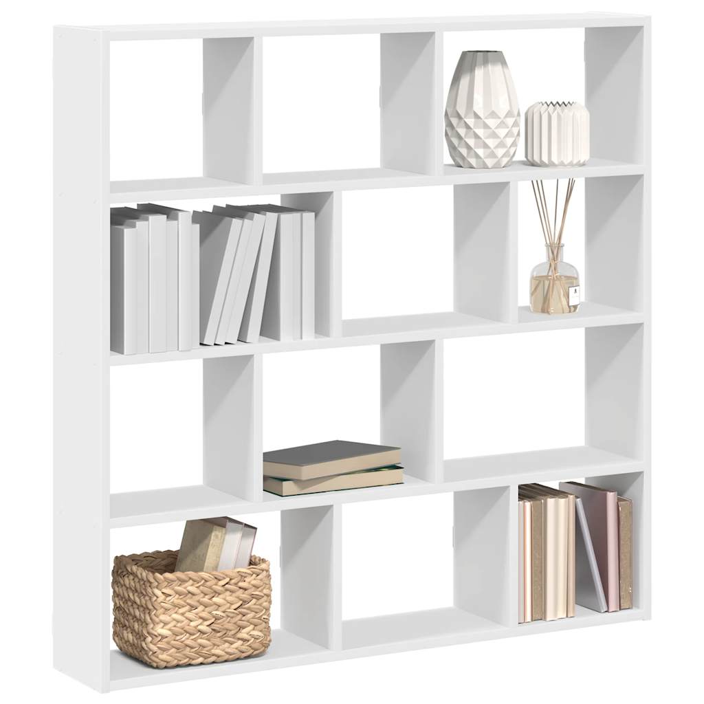 Étagère cube murale 12 compartiments blanc bois d'ingénierie - XIOS