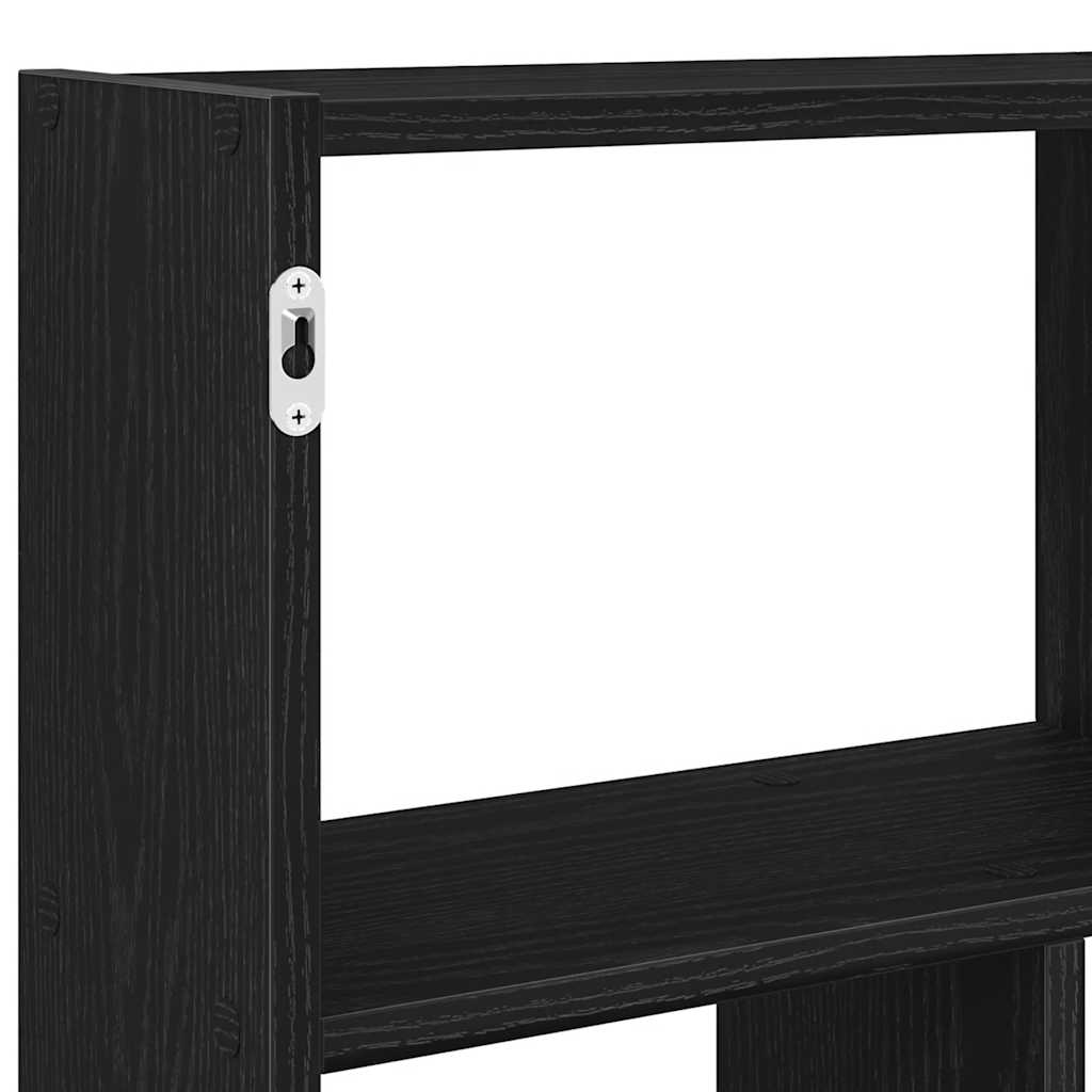 Étagère cube murale 12 compartiments noir bois d'ingénierie - XIOS