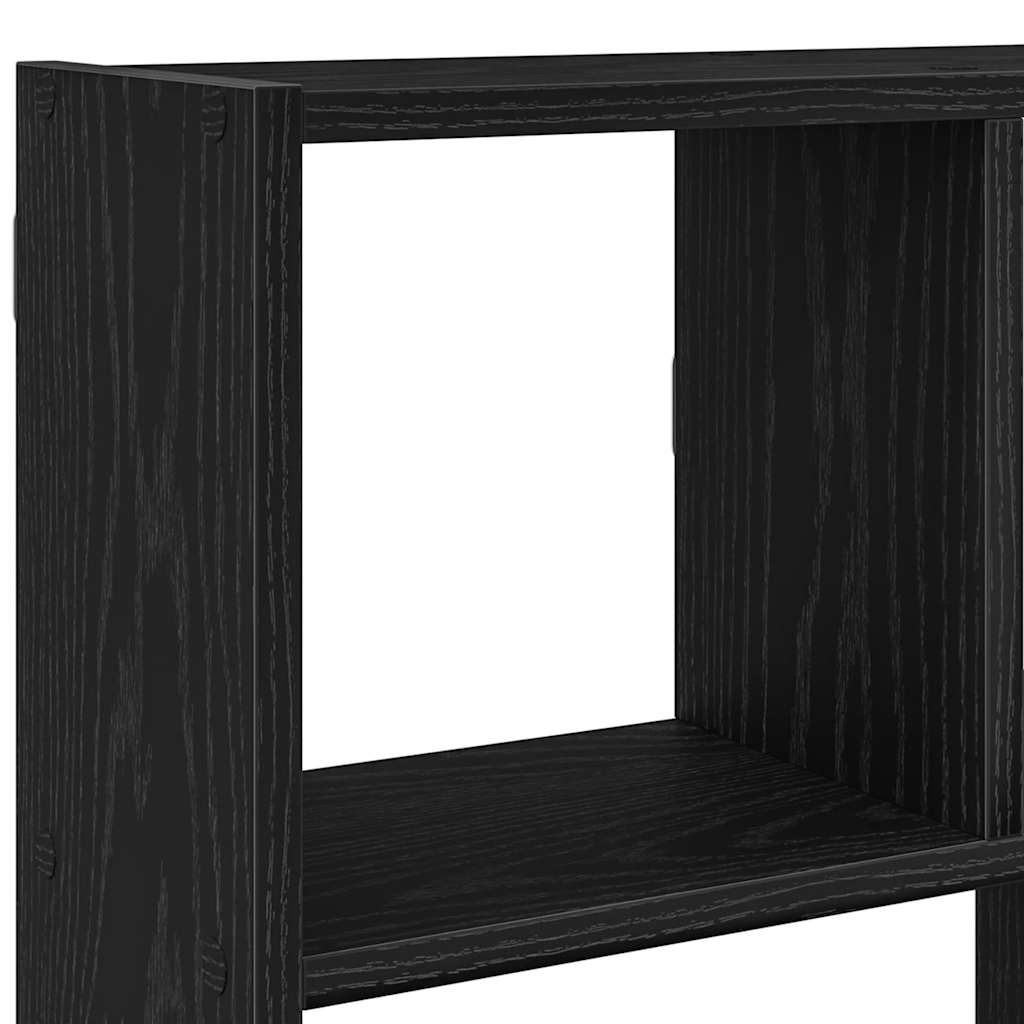 Étagère cube murale 12 compartiments noir bois d'ingénierie - XIOS