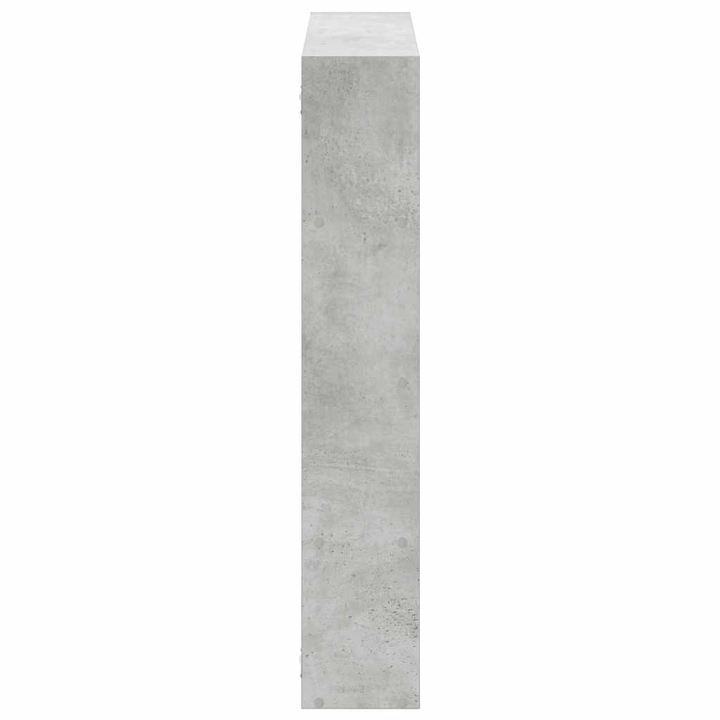 Étagère cube murale 12 compartiments gris béton bois ingénierie - XIOS