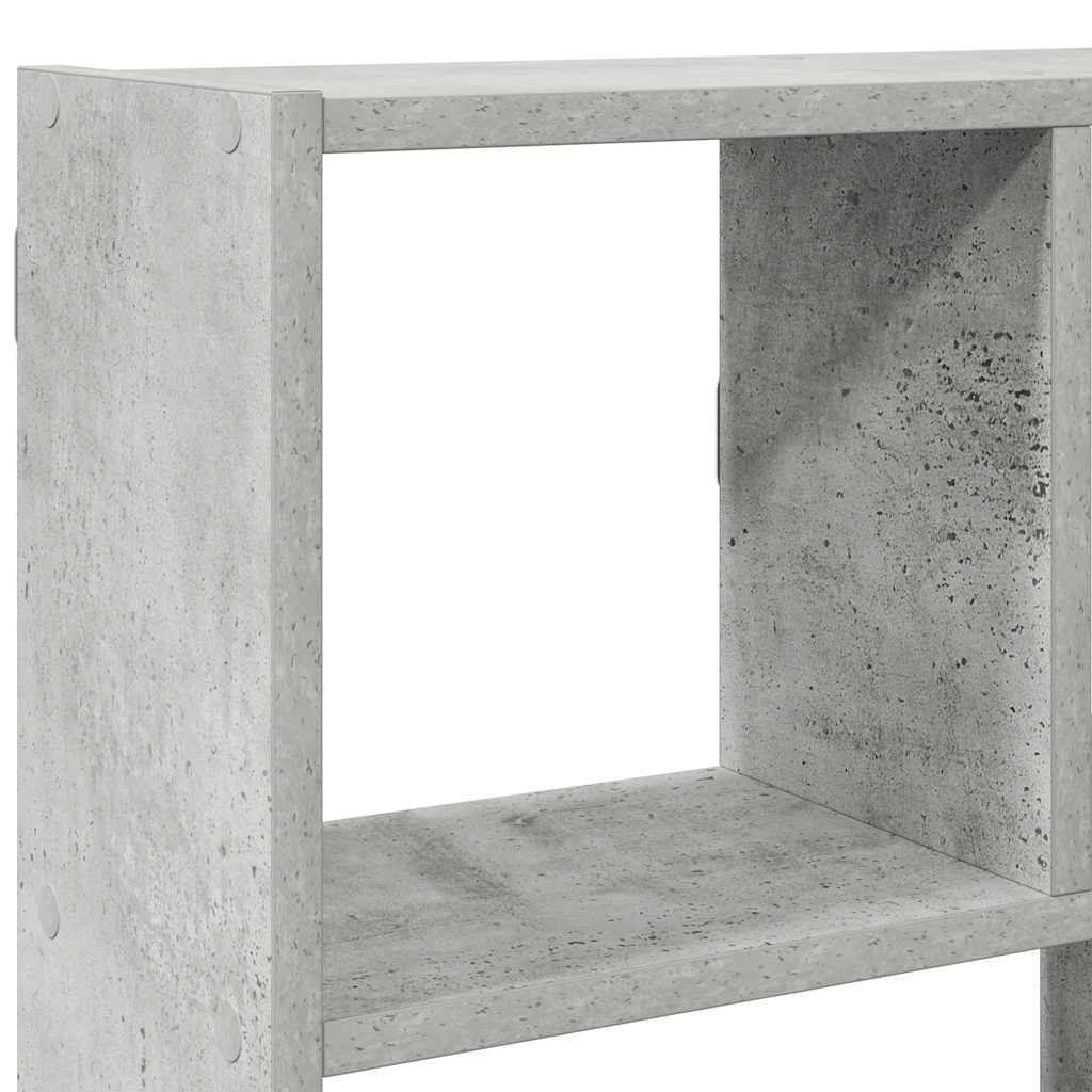 Étagère cube murale 12 compartiments gris béton bois ingénierie - XIOS