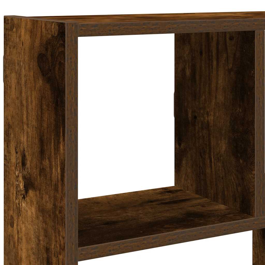 Étagère cube murale 12 compartiments chêne fumé bois ingénierie - XIOS