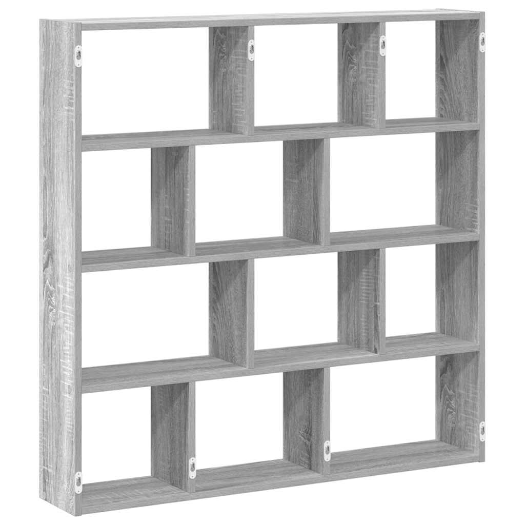 Étagère cube murale 12 compartiments sonoma gris - XIOS