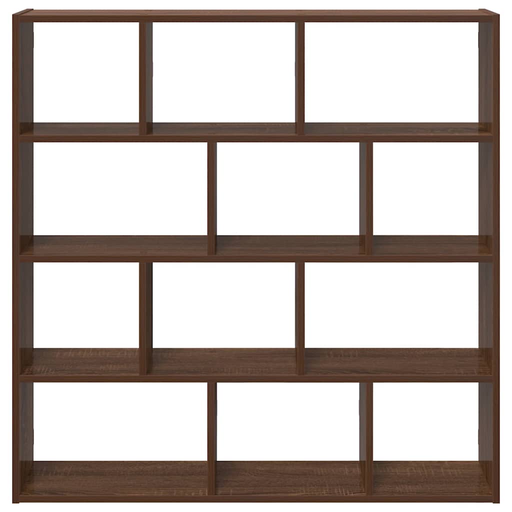 Étagère cube murale 12 compartiments chêne marron - XIOS