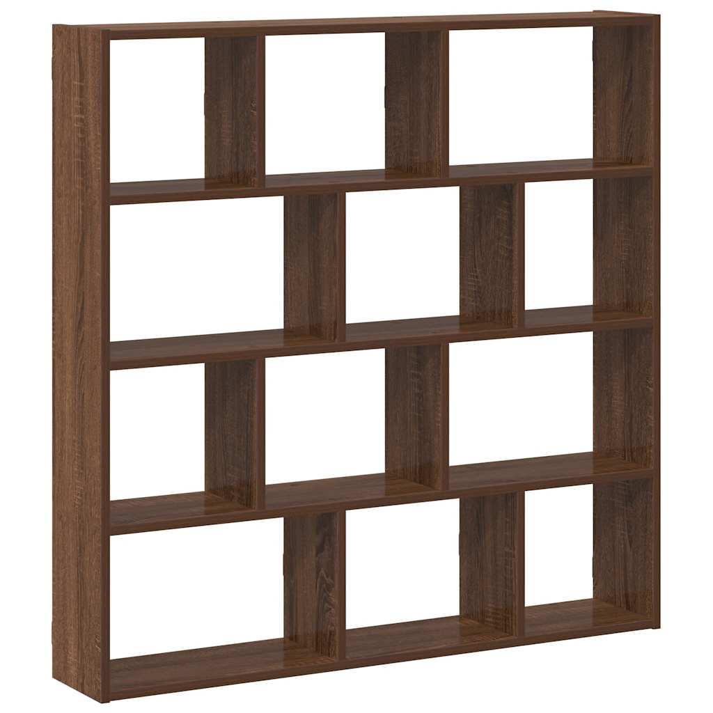 Étagère cube murale 12 compartiments chêne marron - XIOS