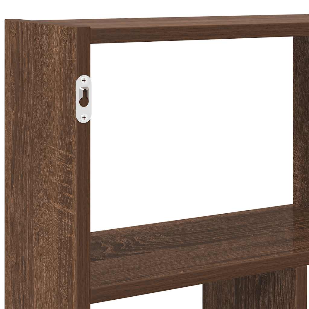 Étagère cube murale 12 compartiments chêne marron - XIOS