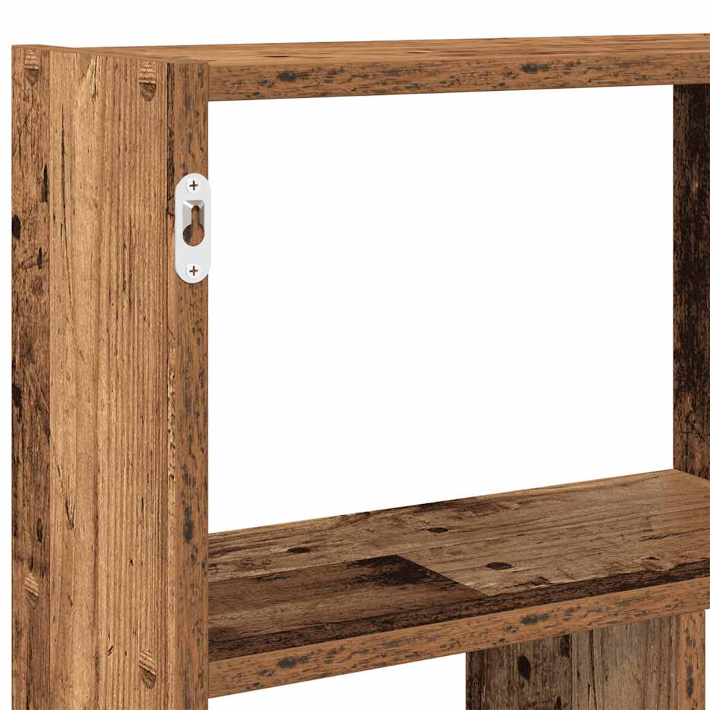 Étagère cube murale 12 compartiments vieux bois bois ingénierie - XIOS