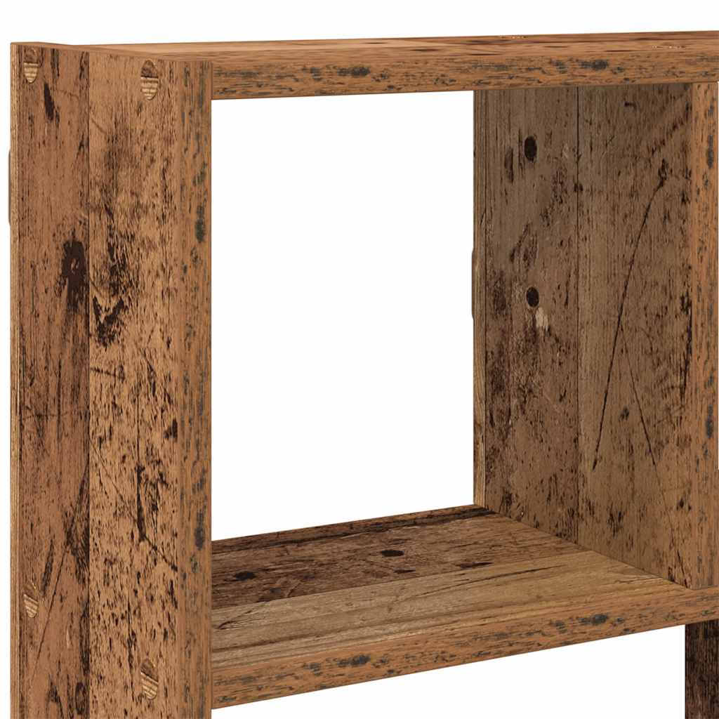 Étagère cube murale 12 compartiments vieux bois bois ingénierie - XIOS