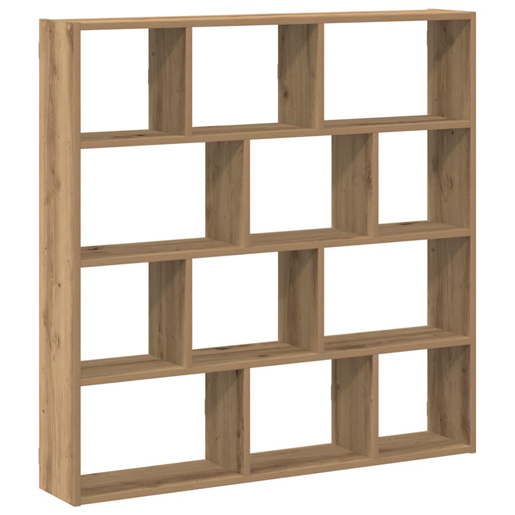 Étagère cube murale 12 compartiments chêne artisanal - XIOS